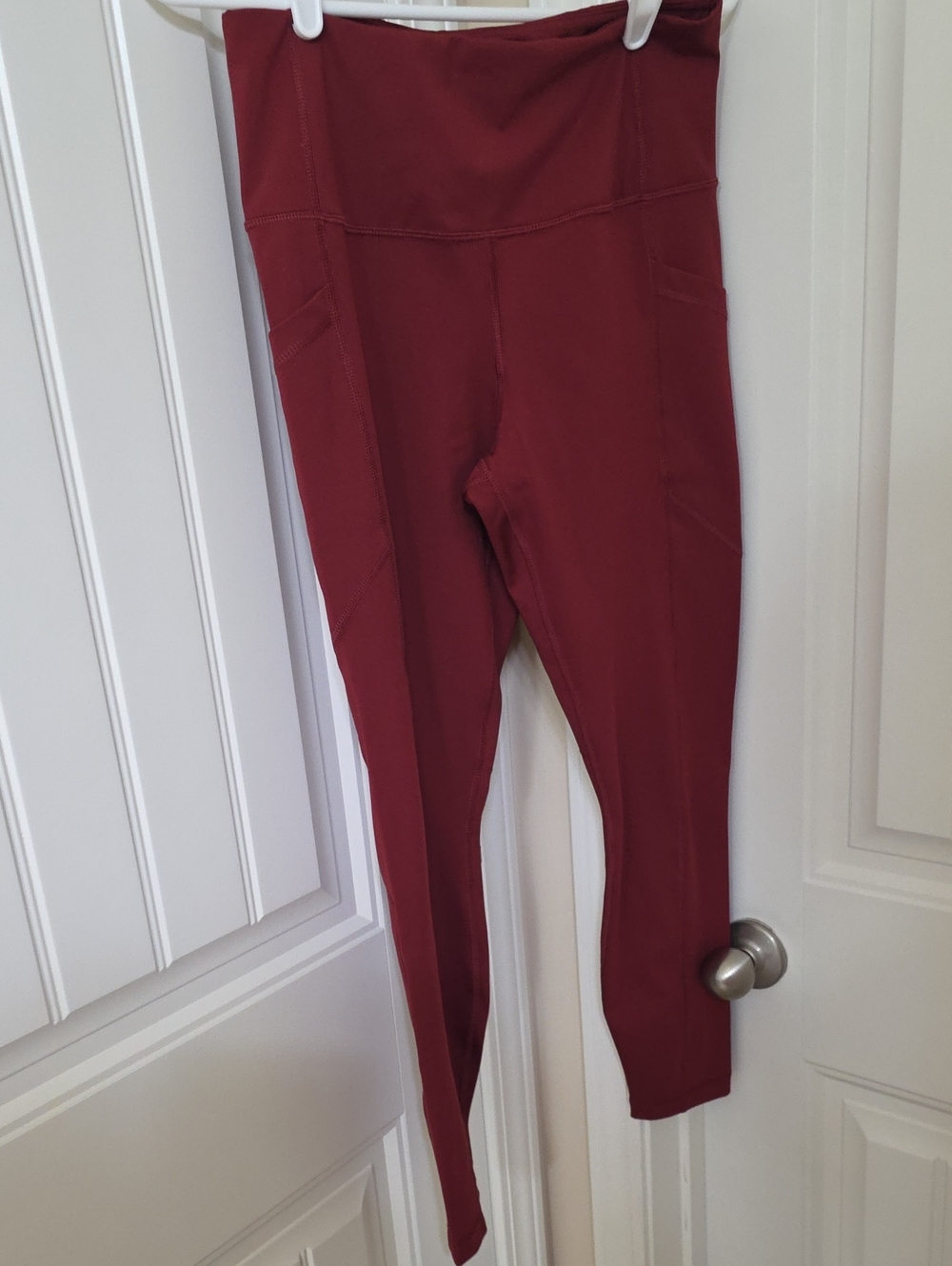 Reflex High-Waist Performance Leggings in Burgundy